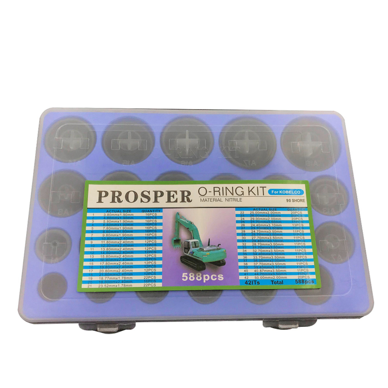 90 Shore Nitrile Rubber O Ring Service Kit for Kobelco