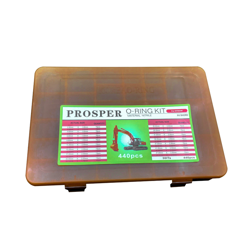 NBR Rubber Excavator Repair Parts O Ring Box