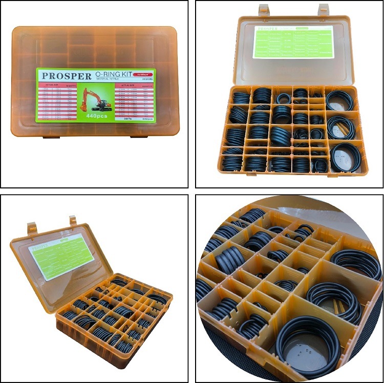 NBR Rubber Excavator Repair Parts O Ring Box