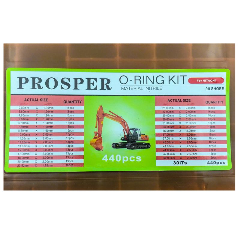 NBR Rubber Excavator Repair Parts O Ring Box