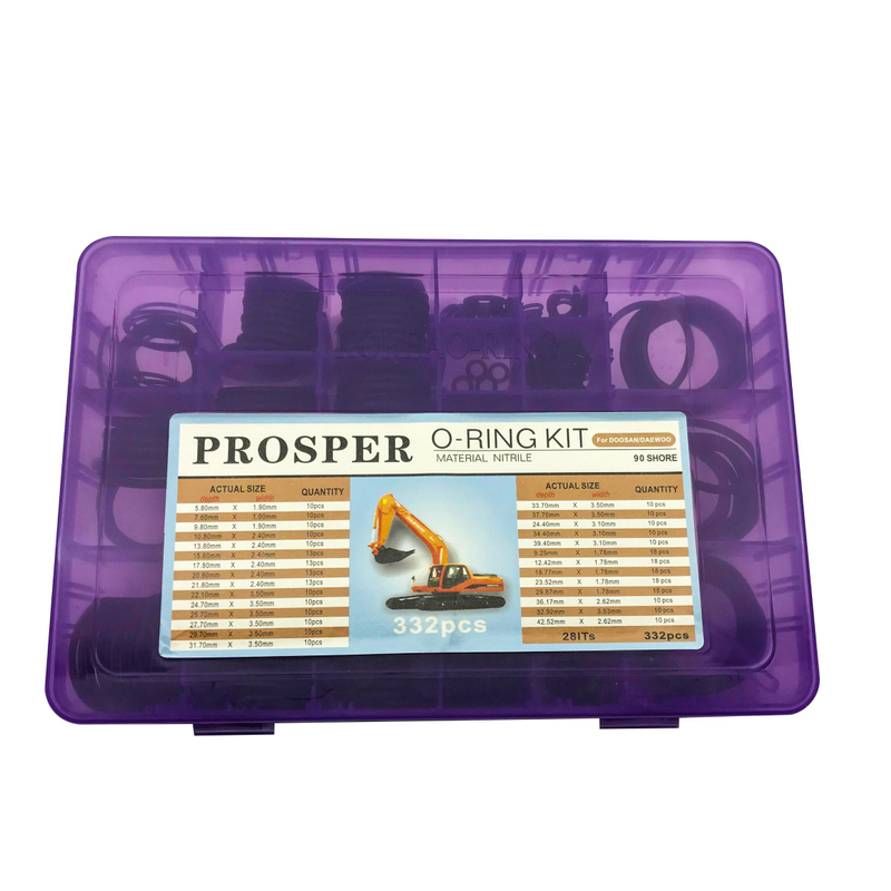 Metric 90 Shore NBR Nitrile O Ring Kit for Doosan/Dwewoo