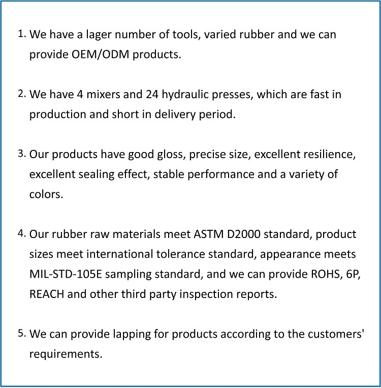 Oil Resistant Rubber O Ring for Pressure/Pump/Meter/Hydraulic/Mechanical